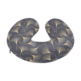Gold ginkgo leaves U-Shaped Travel Neck Pillow