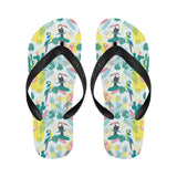 Cute parrot toucan flamingo cactus exotic leaves p Unisex Flip Flops