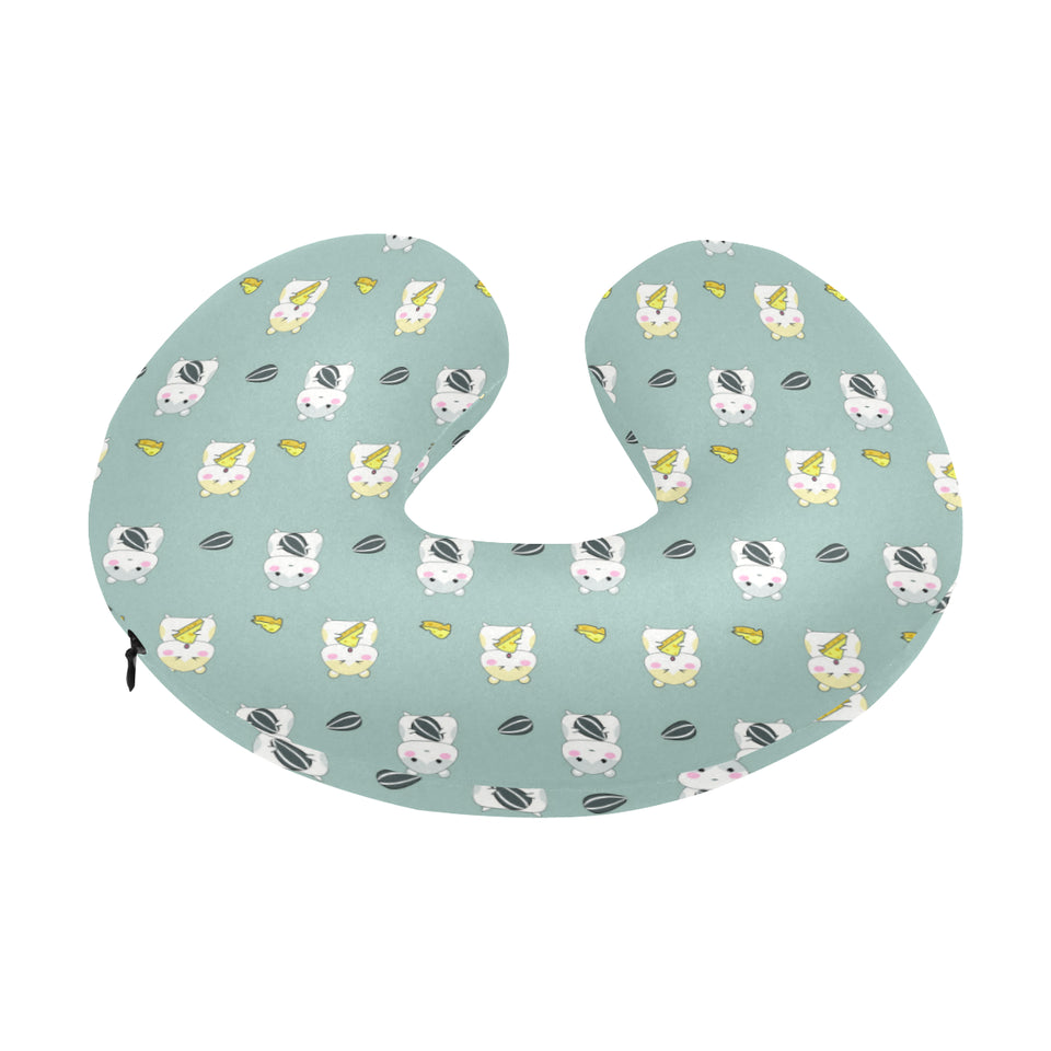 Cute hamster cheese pattern U-Shaped Travel Neck Pillow