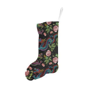 Dragons flower pattern Christmas Stocking
