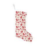 Rose Pattern Print Design 01 Christmas Stocking