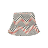 zigzag chevron striped pattern Unisex Bucket Hat