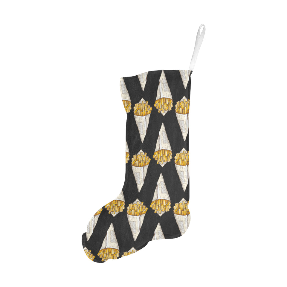 French fries dark background Christmas Stocking