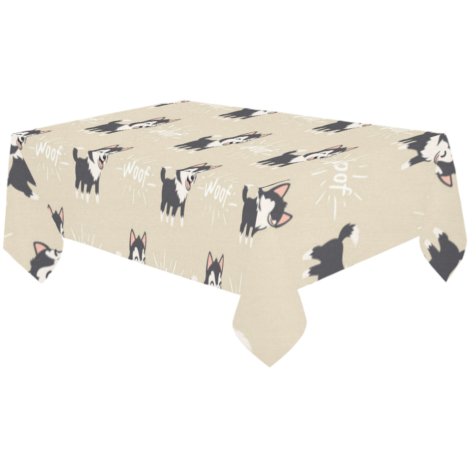 Cute Siberian Husky Tablecloth
