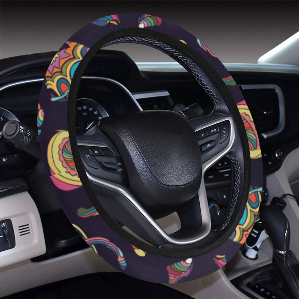 Colorful mushroom pattern Car Steering Wheel Cover