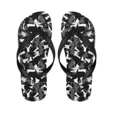 Crow illustration pattern Unisex Flip Flops
