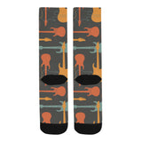 electric guitars pattern Crew Socks