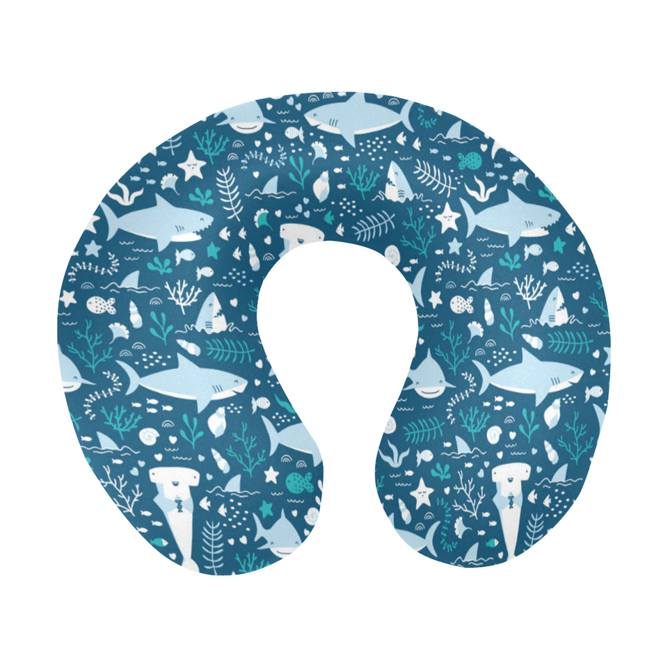Cute shark pattern U-Shaped Travel Neck Pillow