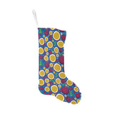 Passion fruit blue background Christmas Stocking