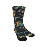 Bowling balls flame pattern Crew Socks