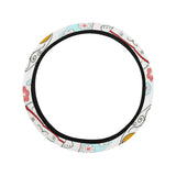 Maneki neko cat fan sakura Car Steering Wheel Cover