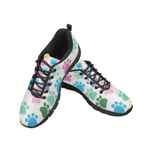 Dog Paws Pattern Print Design 01 Men's Breathable Sneakers ( Model 055)