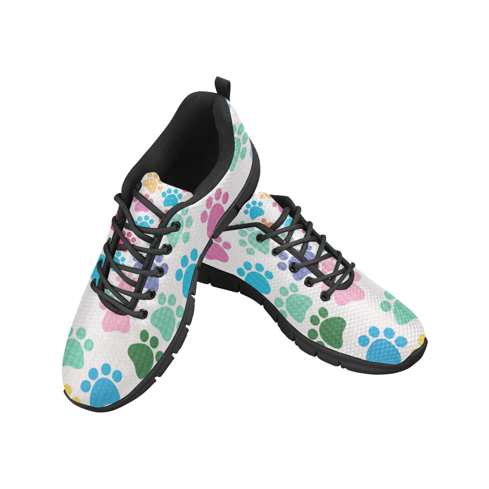 Dog Paws Pattern Print Design 01 Men's Breathable Sneakers ( Model 055)
