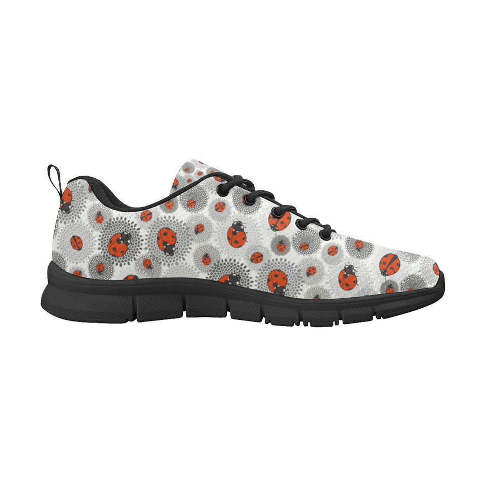 Ladybug Pattern Print Design 05 Men's Breathable Sneakers ( Model 055)