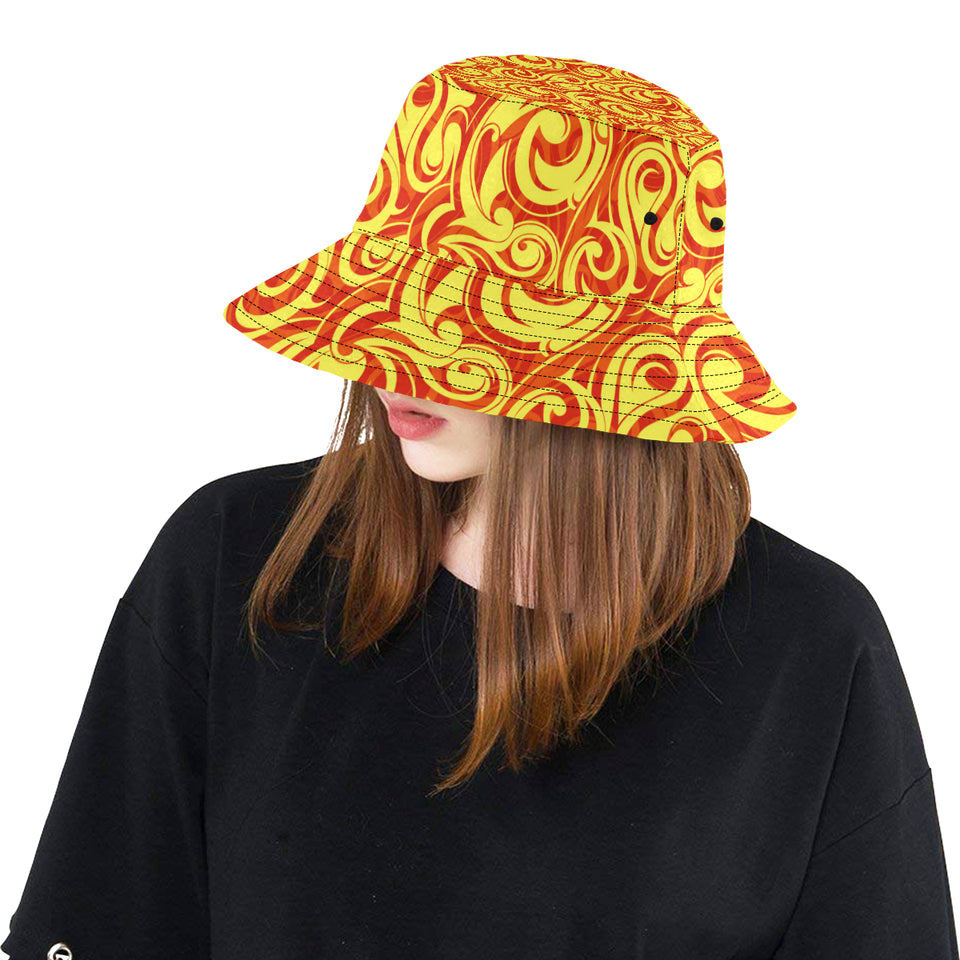 Fire flame design pattern Unisex Bucket Hat