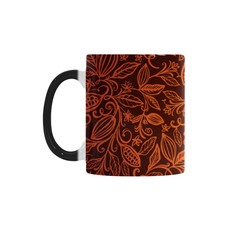 cacao beans tribal polynesian pattern Morphing Mug Heat Changing Mug