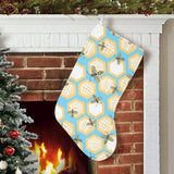 Bee honeycomb pattern Christmas Stocking