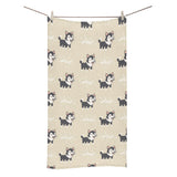 Cute Siberian Husky Bath Towel