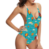 Hot Air Balloon Sky Pattern Women's One-Piece Swimsuit