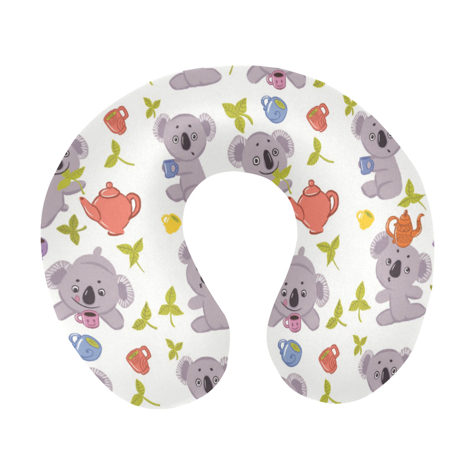 Cute koalas teapots tea U-Shaped Travel Neck Pillow