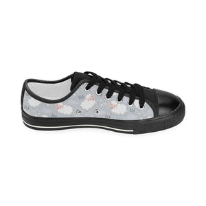 Sweet dreams sheep pattern Kids' Boys' Girls' Low Top Canvas Shoes Black