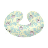 French bulldog hawaii blackground U-Shaped Travel Neck Pillow