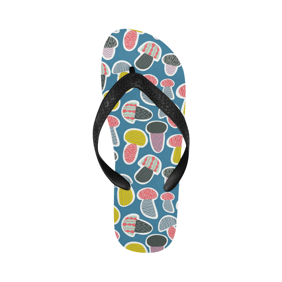 Colorful mushroom design pattern Unisex Flip Flops