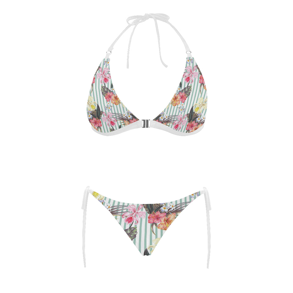 Colorful orchid flower pattern Sexy Bikinis Two-Piece Swimsuits