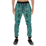 Anchor nautical green background Unisex Casual Sweatpants