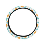 Fried Eggs Pattern Print Design 04 Car Steering Wheel Cover