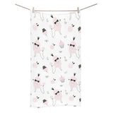 Poodle dog rose cake pattern Bath Towel