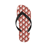 Fire flame symbol design pattern Unisex Flip Flops
