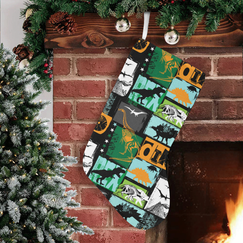 dinosaurs print pattern Christmas Stocking