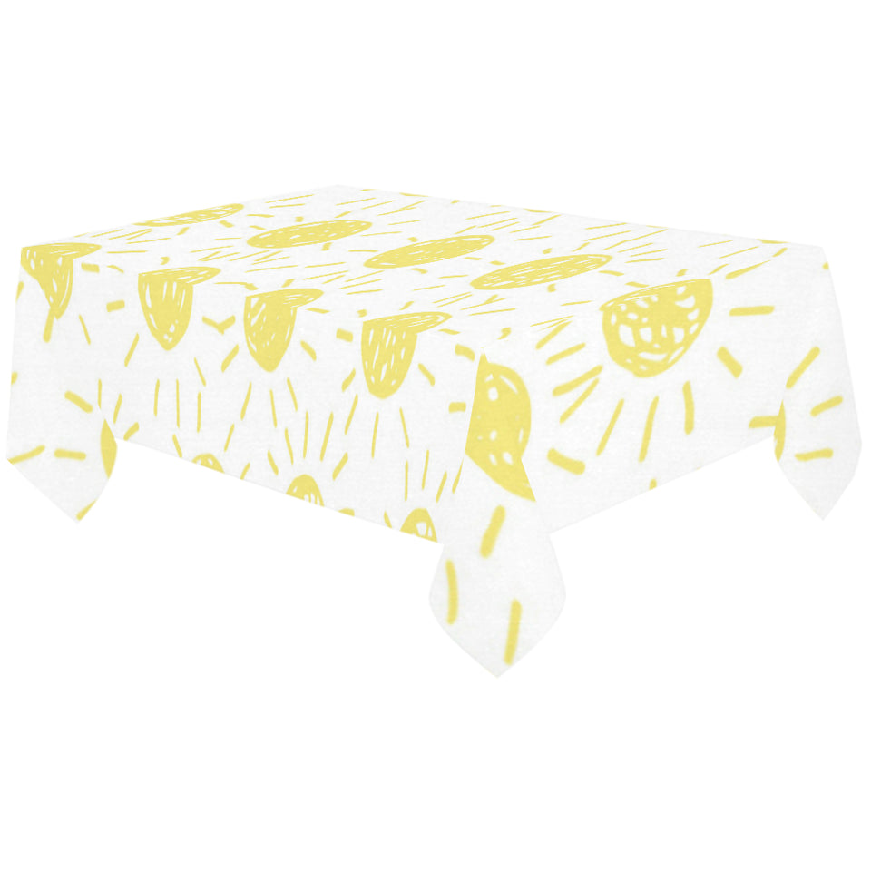 hand drawn sun pattern Tablecloth
