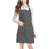 Engine Piston Black Background Pattern Print Desig All Over Print Adjustable Apron