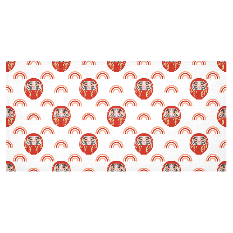 Daruma japanese wooden doll design pattern Tablecloth
