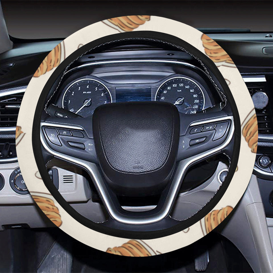Pancake Pattern Print Design 01 Car Steering Wheel Cover