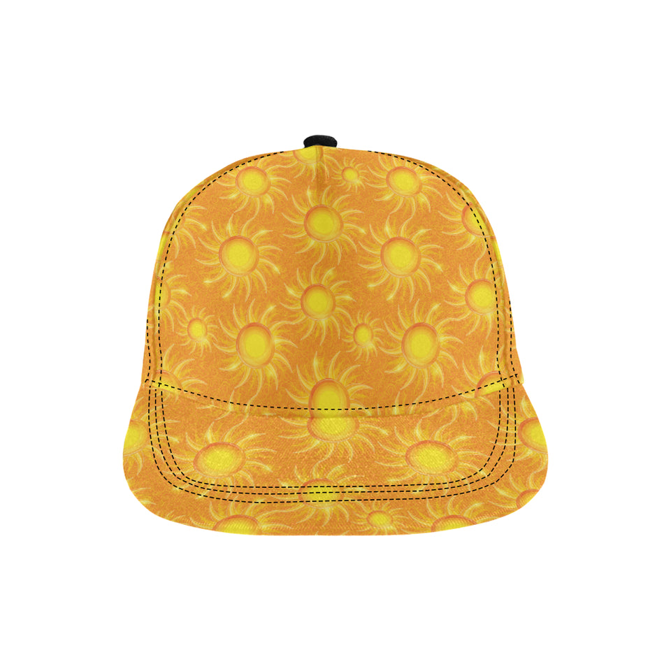 Sun orange background All Over Print Snapback Cap