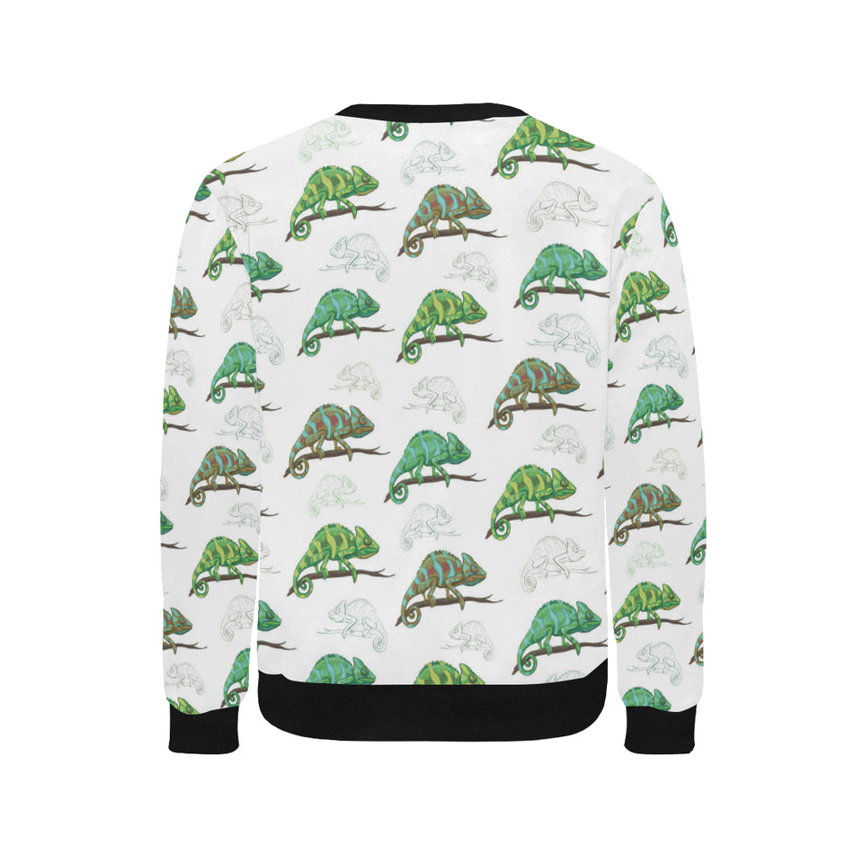 Chameleon lizard pattern Men's Crew Neck Sweatshirt