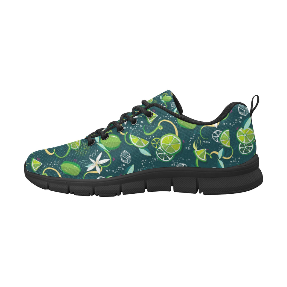 Lime ice flower pattern Women's Sneaker Shoes