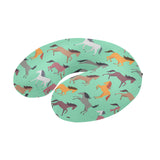 Colorful horses pattern U-Shaped Travel Neck Pillow