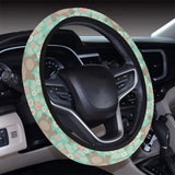 Hippopotamus Pattern Print Design 02 Car Steering Wheel Cover