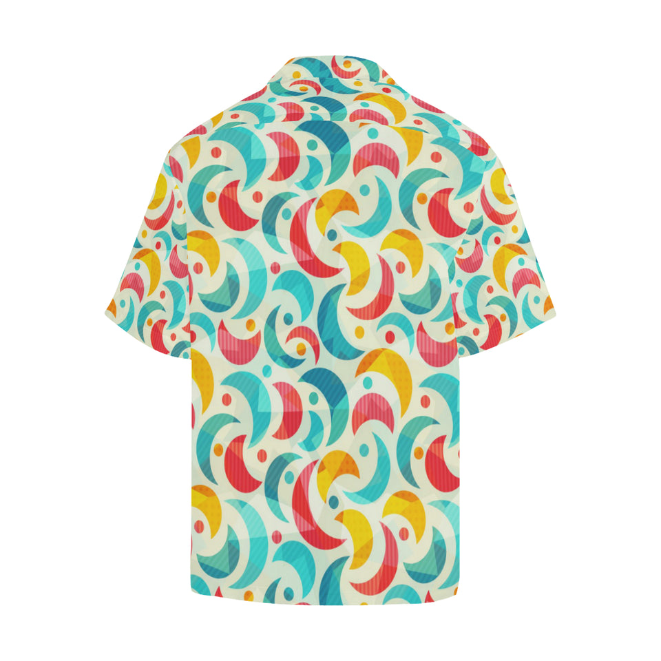 Colorful moon pattern Men's All Over Print Hawaiian Shirt