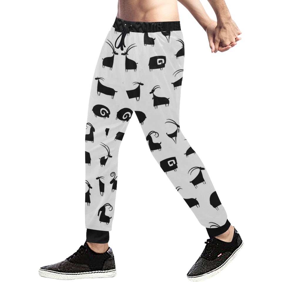 Goat ram pattern Unisex Casual Sweatpants