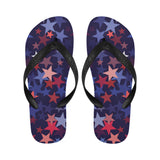 Red blue star pattern Unisex Flip Flops