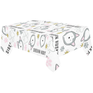 Siberian Husky design pattern Tablecloth