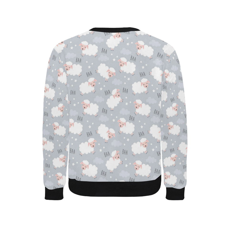 Sweet dreams sheep pattern Men's Crew Neck Sweatshirt