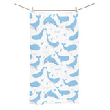 Blue whale pattern Bath Towel
