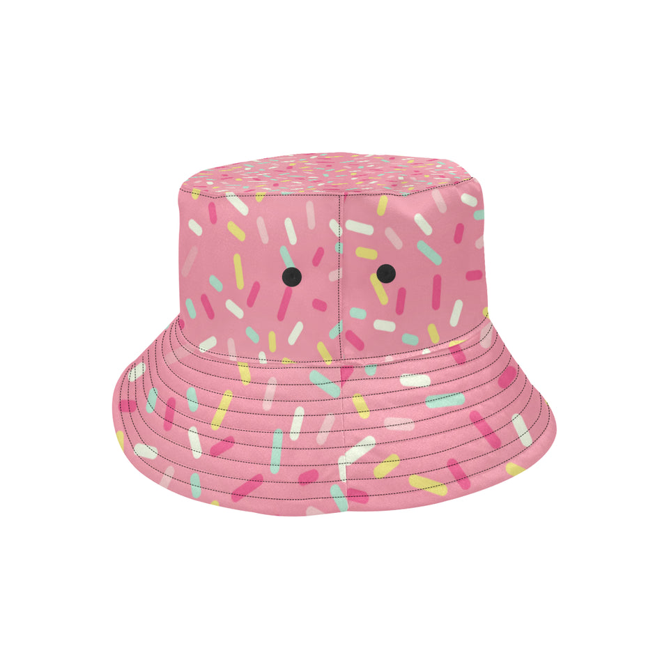 Pink donut glaze candy pattern Unisex Bucket Hat