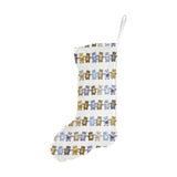 Teddy Bear Pattern Print Design 02 Christmas Stocking